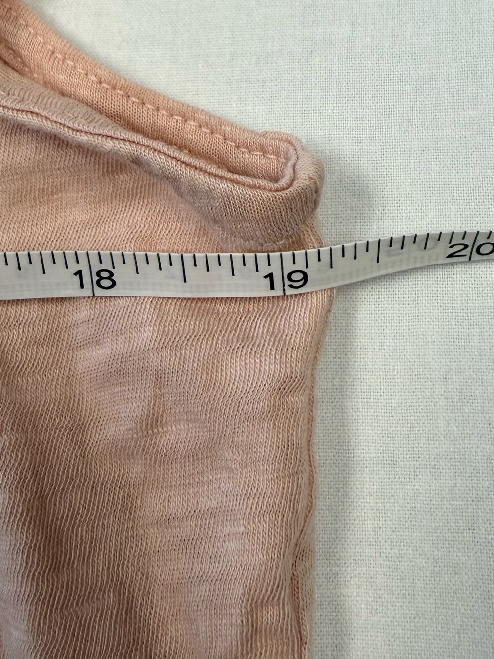 Sundry Blush Pink Ruffle Sleeve Slub 100% Pima Cotton Tee Top Relaxed Fit Size 2 - Picture 7 of 8